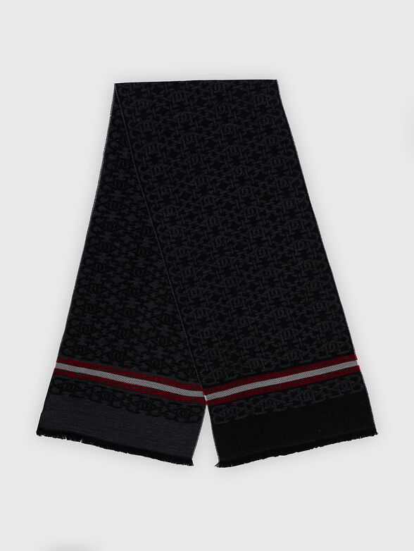 Scarf with monogram logo accent - 2
