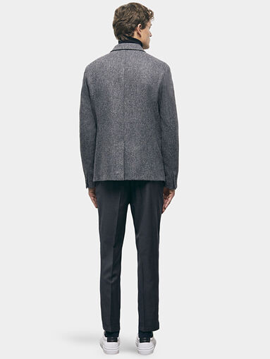Grey wool blazer - 3