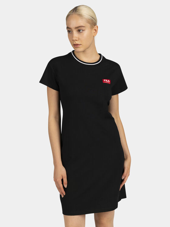 Rochie neagră TURDA cu accent la spate - 1