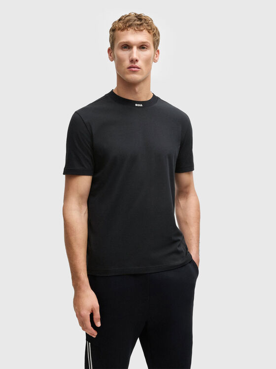 Tricou din bumbac cu decolteu oval - 1