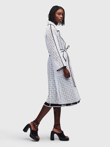 KL lace coat with embroidery - 4