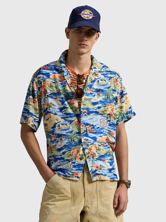 Cămașă cu imprimeu multicolor - 1