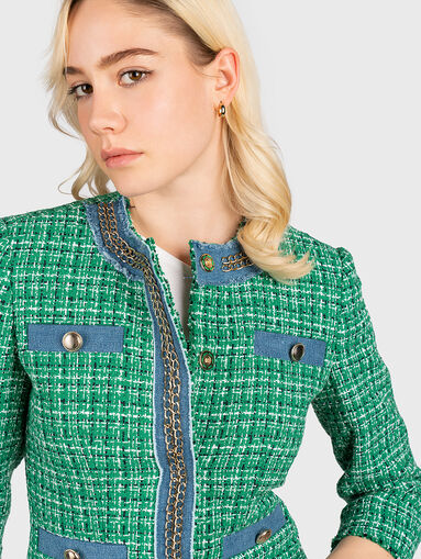 Checked jacket from boucle - 5