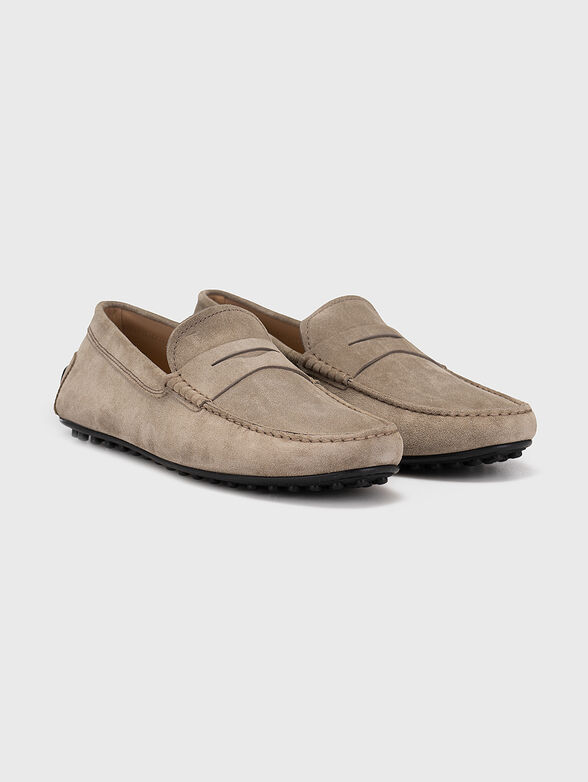 CITY beige suede loafers - 2