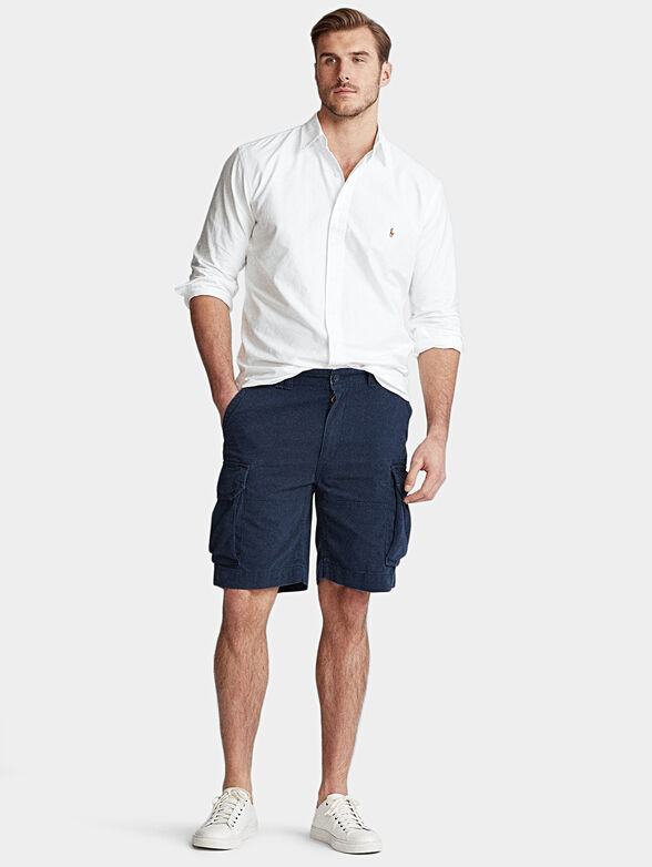 Cotton shirt with logo embroidery - 2