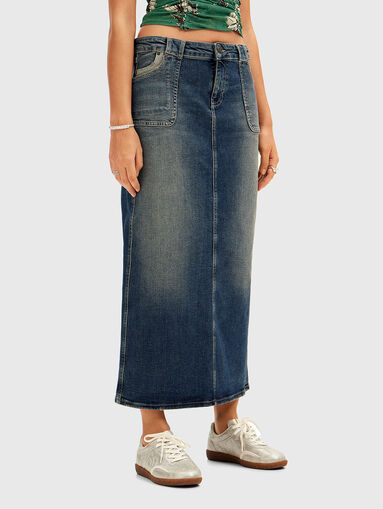 Midi denim skirt  - 4