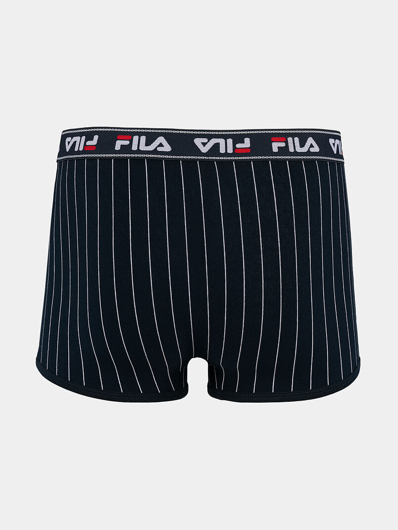Trunks with striped print and logo detail - 3