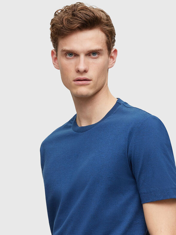 Cotton blue t-shirt - 4