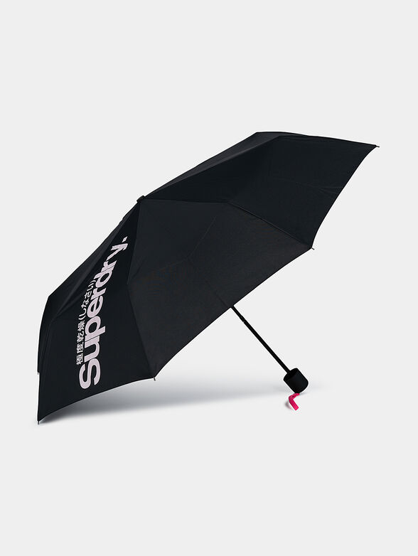 Folding umbrella with maxi logo print - 3