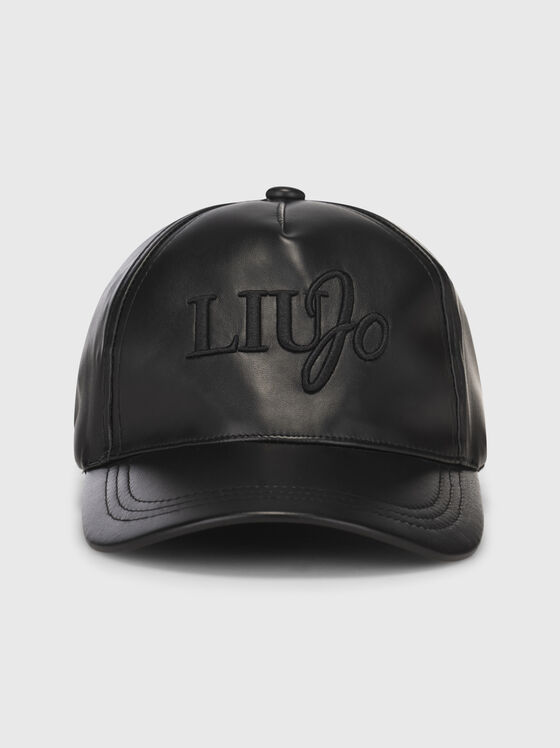 Hat with visor made of eco leather - 1