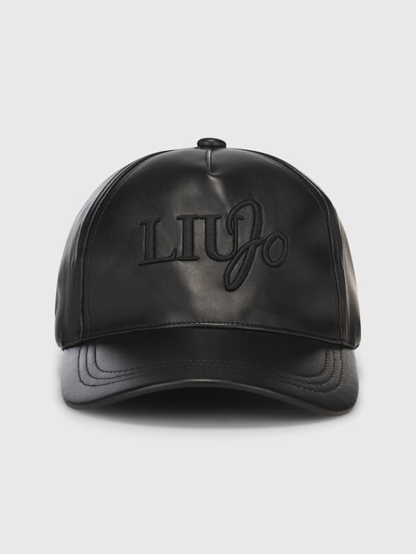 Hat with visor made of eco leather - 1