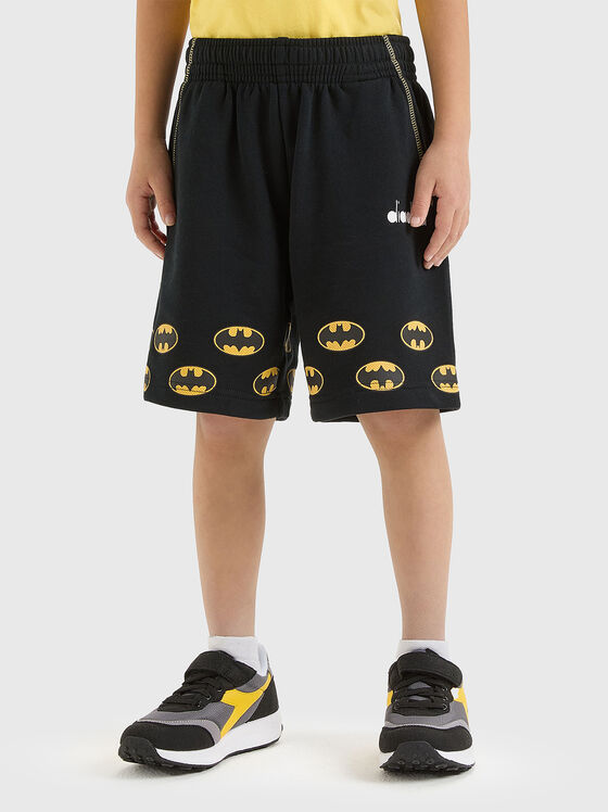 Pantaloni scurți SUPERHEROES negri - 1
