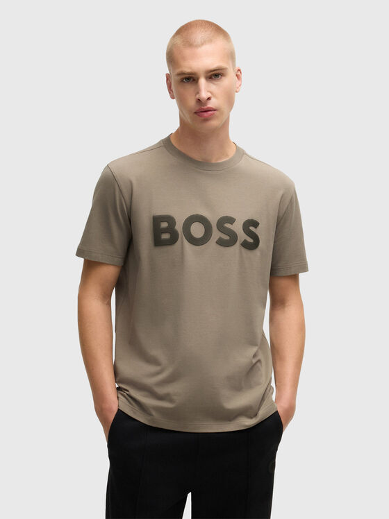 Tricou din bumbac cu logo  - 1