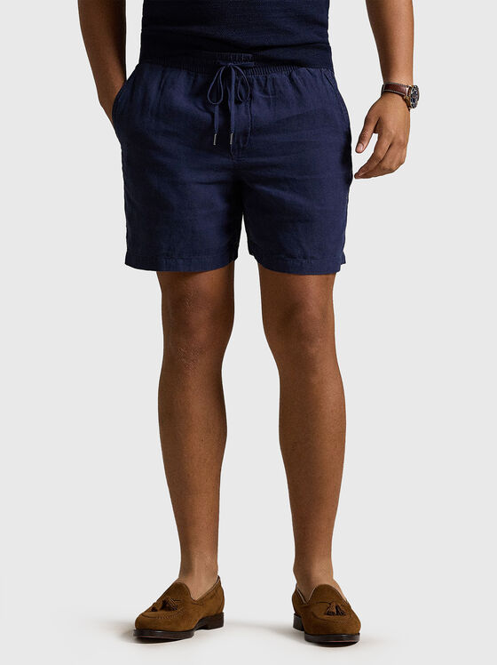 Pantaloni scurți din in  - 1