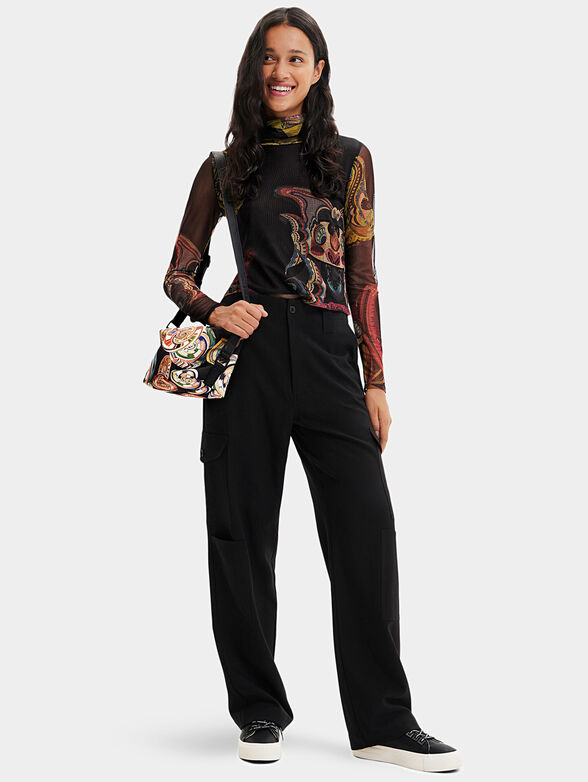 Tulle blouse with print - 2
