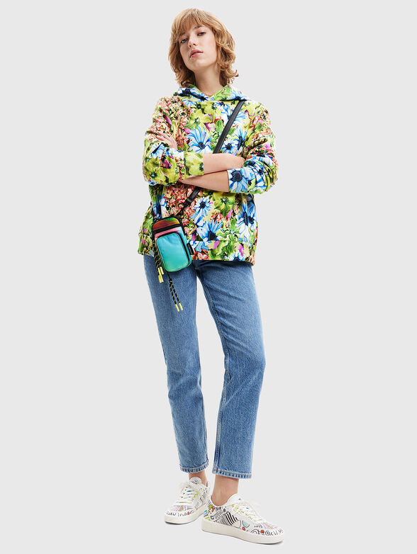 Hooded sweatshirt with floral motifs - 2