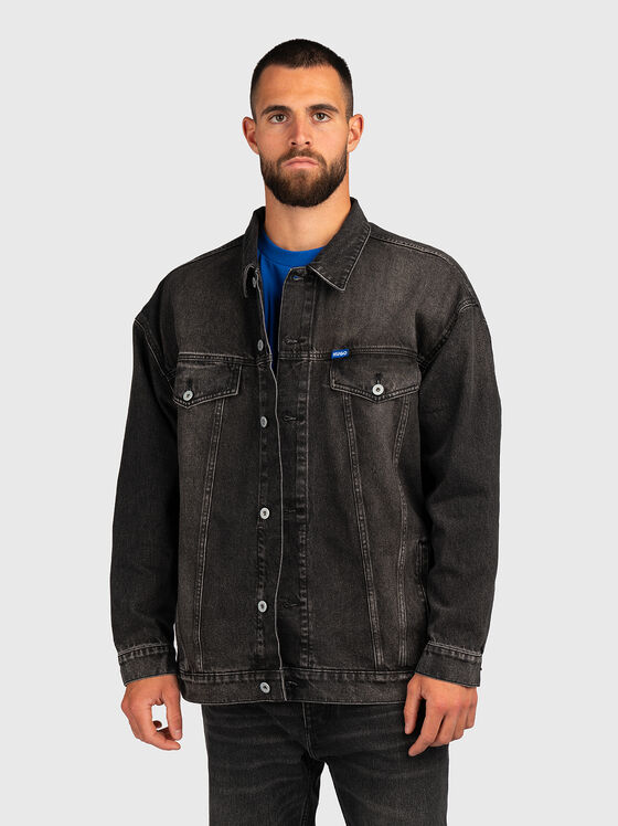 Denim jacket with bleached effect - 1