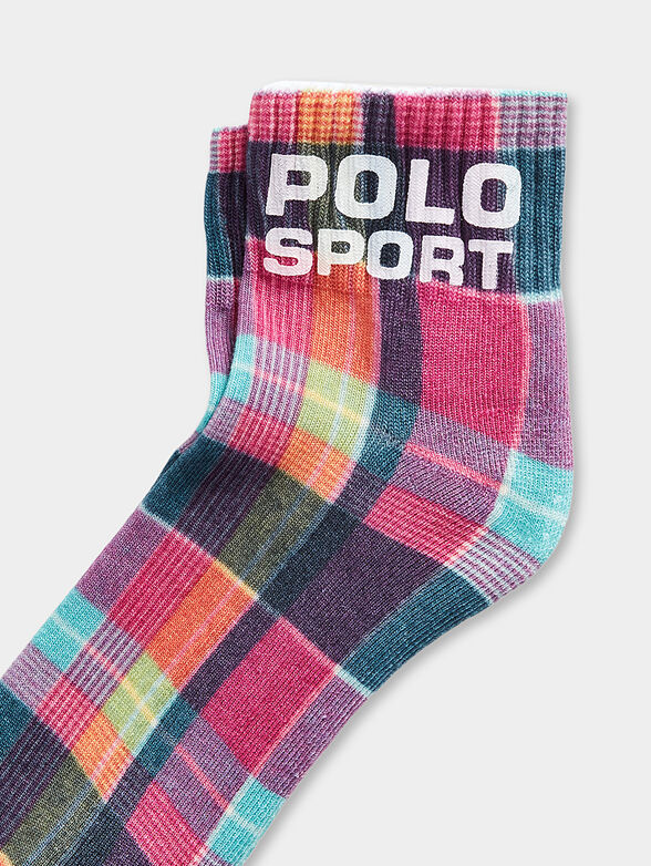 Socks with plaid print - 2