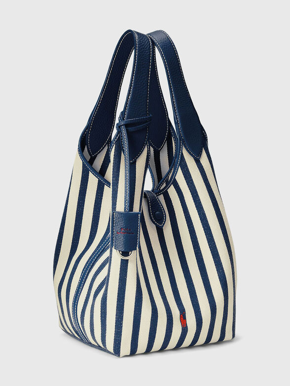 Striped canvas tote bag - 4