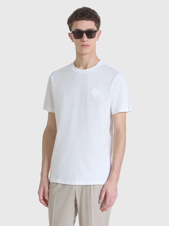 Tricou din bumbac cu decolteu oval - 1