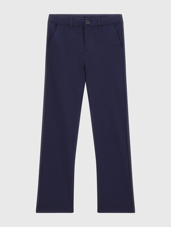 Straight cut trousers in dark blue colour - 1