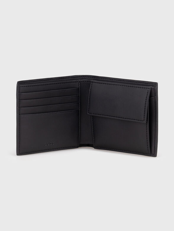 Navy blue wallet with embossed logo - 3
