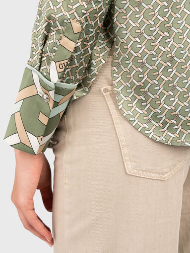 ALEXANDRA satin shirt with logo print - 4