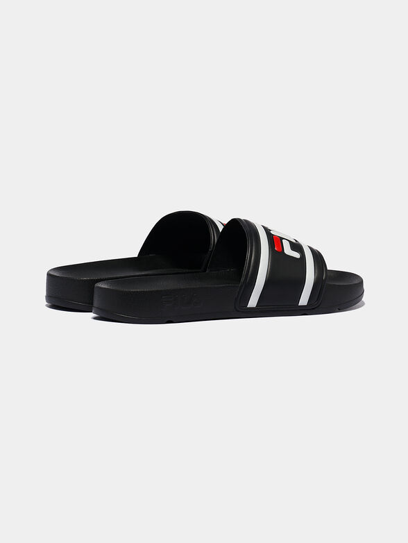 MORRO BAY Black slippers with logo - 3