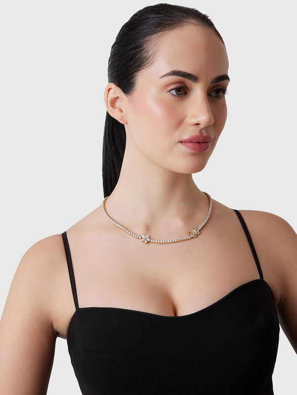 LILY necklace with rhinestones - 2