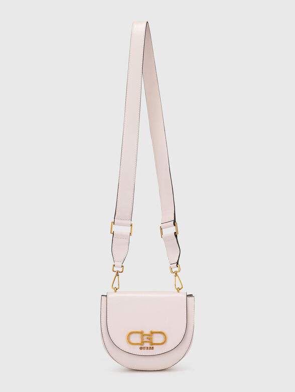 Black crossbody bag with metal logo accent - 2