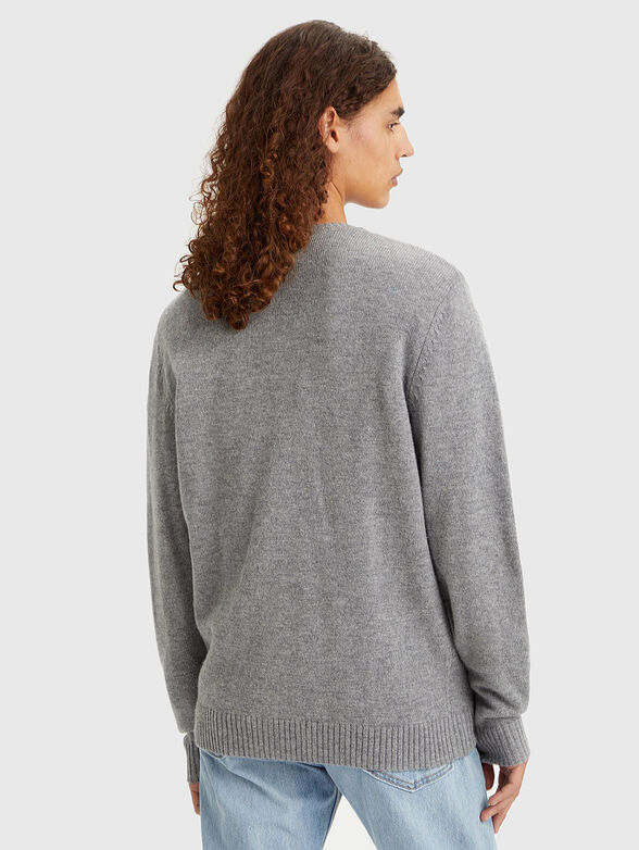 Wool sweater with logo accent - 2