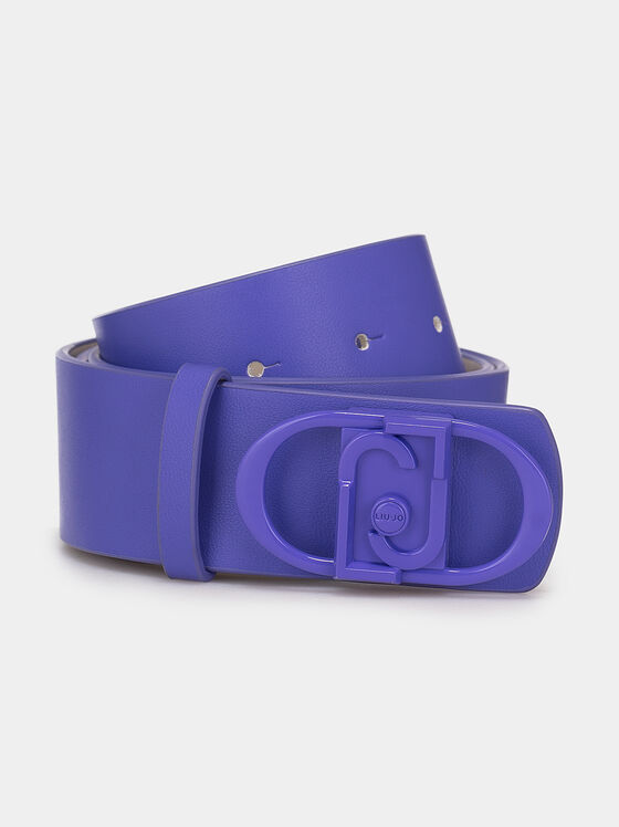 Belt with metal logo buckle - 1