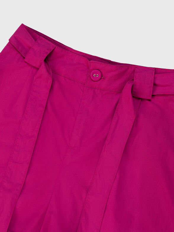 Cotton shorts in fuxia colour - 3