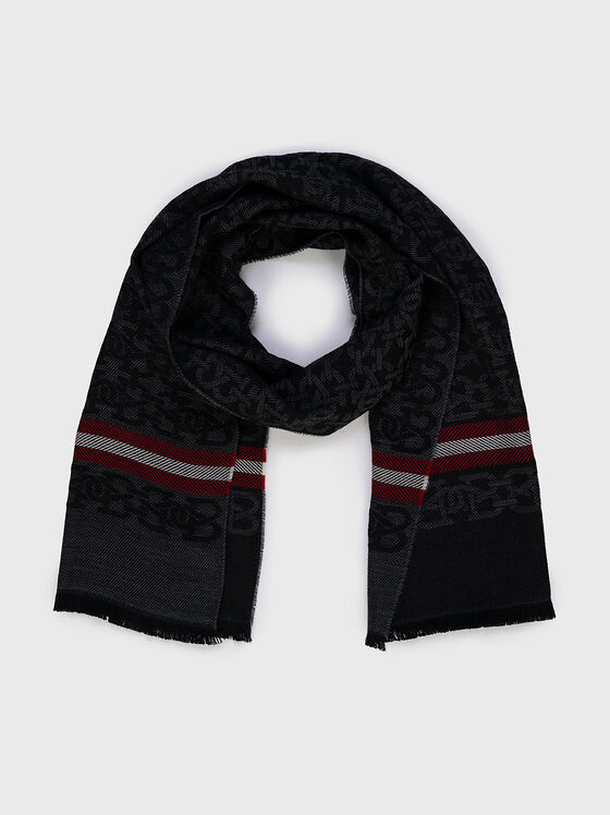 Scarf with monogram logo accent - 1