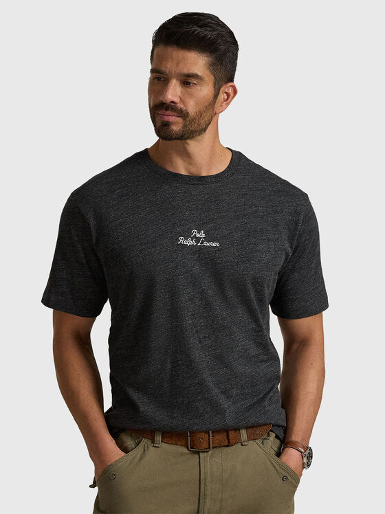 Tricou din bumbac cu logo - 1