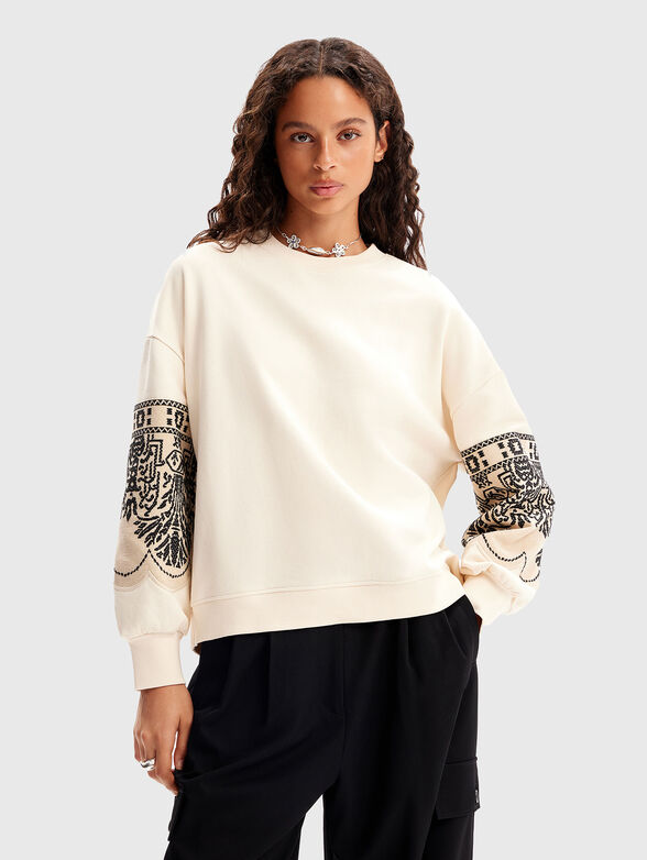 Sweatshirt with accent embroidery - 1