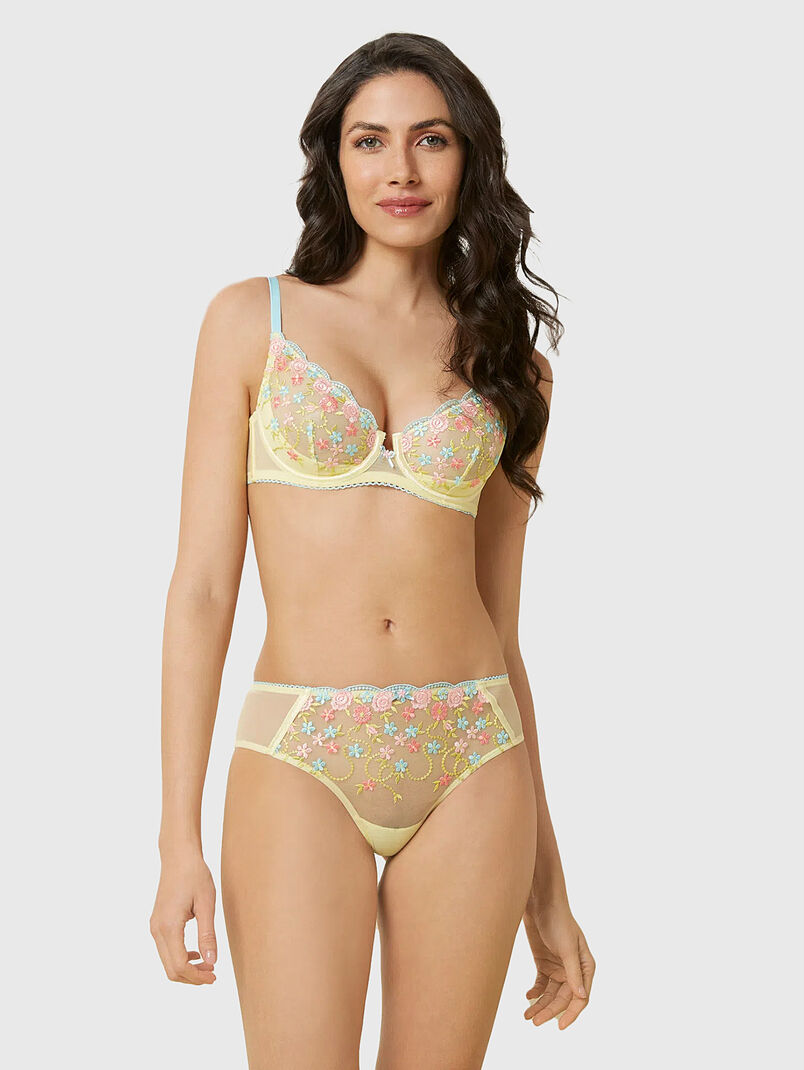 FLORET bikini with floral embroidery - 3