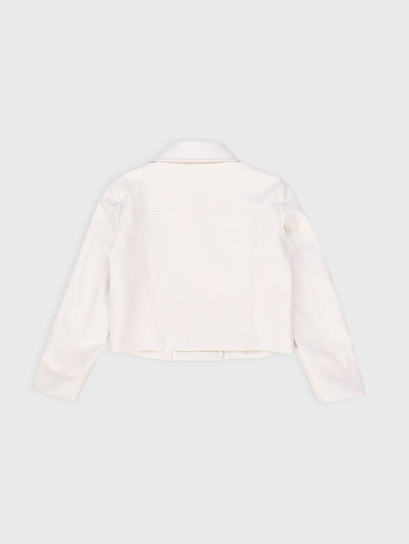 White biker jacket in eco leather - 2