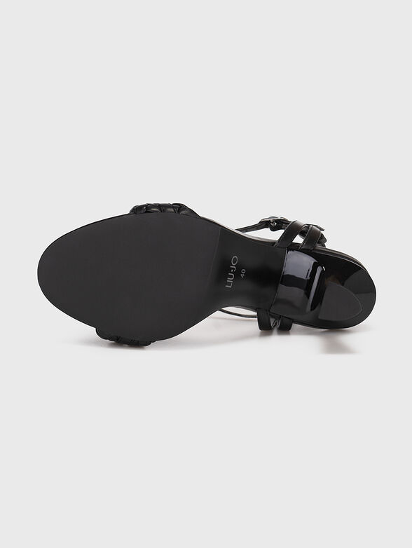 LISA 06 black sandals with metal detail - 5