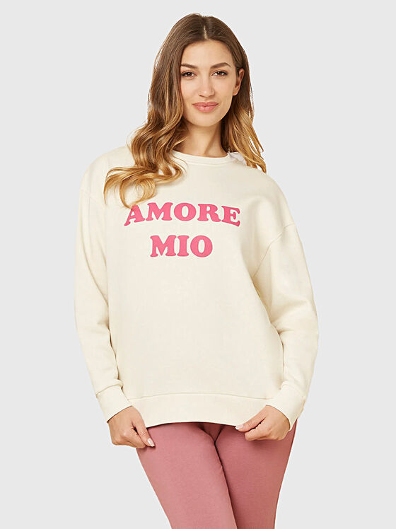MY HEART blue sweatshirt with print - 1