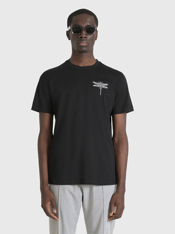 Tricou din bumbac cu decolteu oval - 1