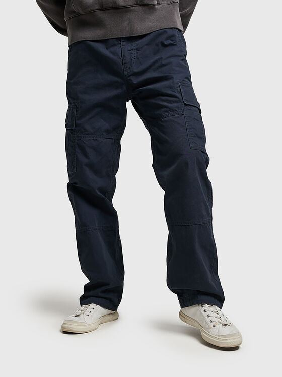 Pantaloni cargo albastru închis  - 1
