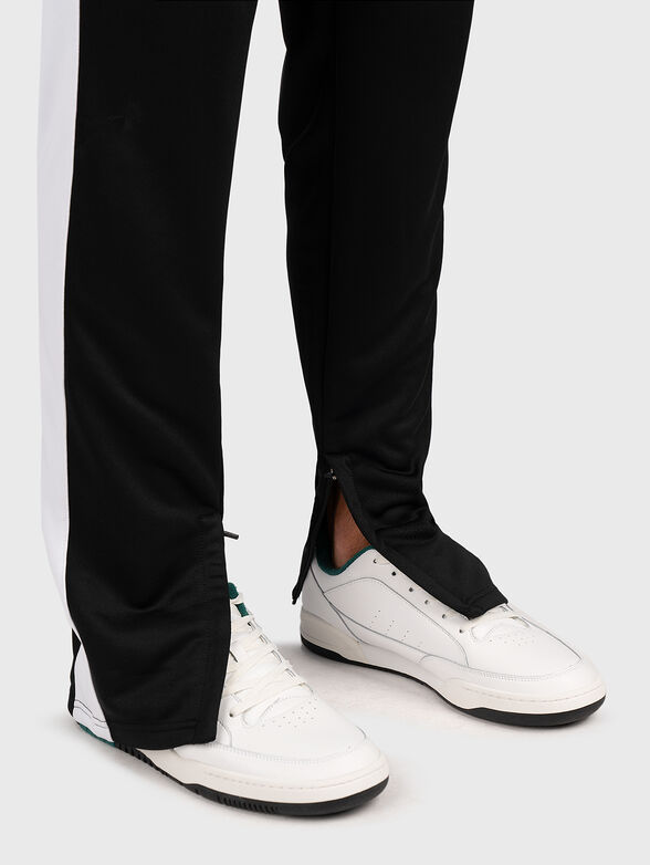 SANDRO black sports pants with contrast trims - 3