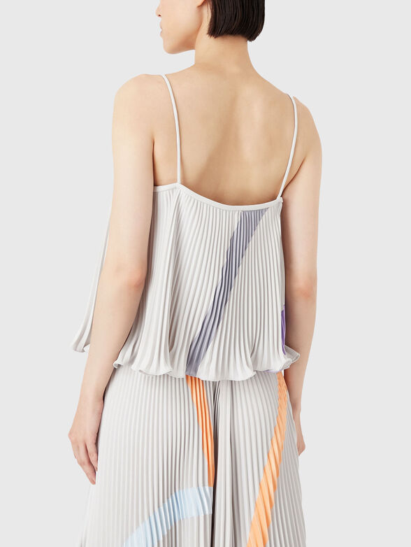 Geometric print pleated top - 3
