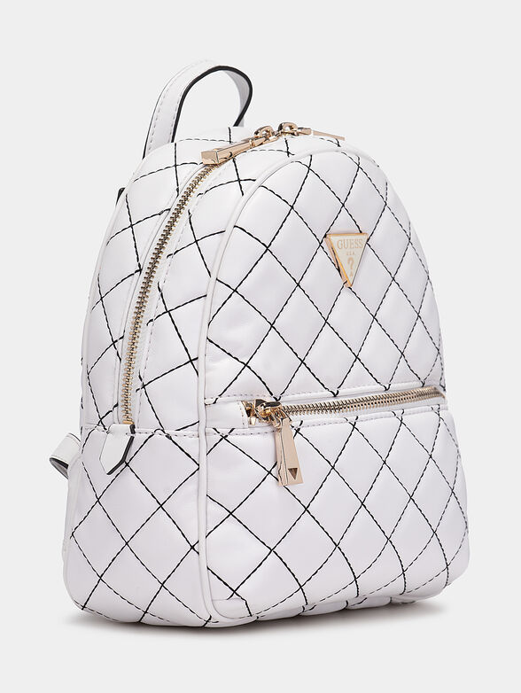 CESSILY white backpack with quilted effect - 3