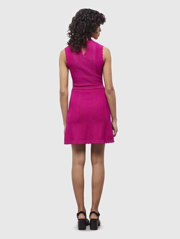 Fuxia knitted short dress - 2