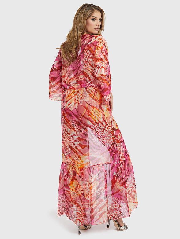 Beach kimono with floral print - 2