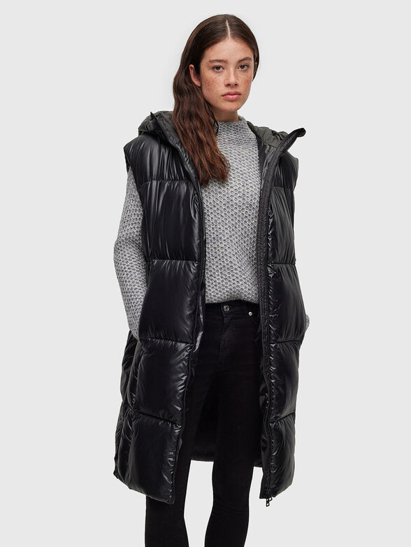 Padded vest with logo patch - 1