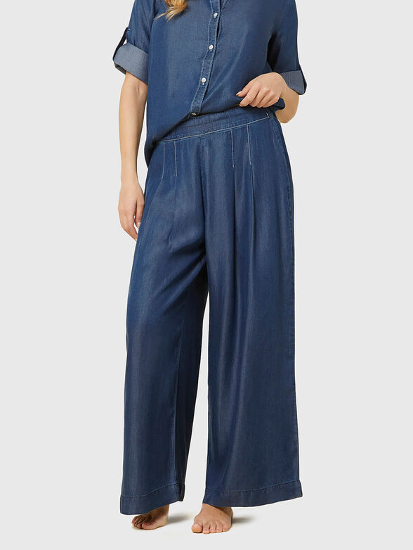 DENIM pants with wide legs - 1