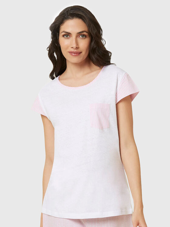 Bluză de pijama cu buzunar COTTON LINEN - 1